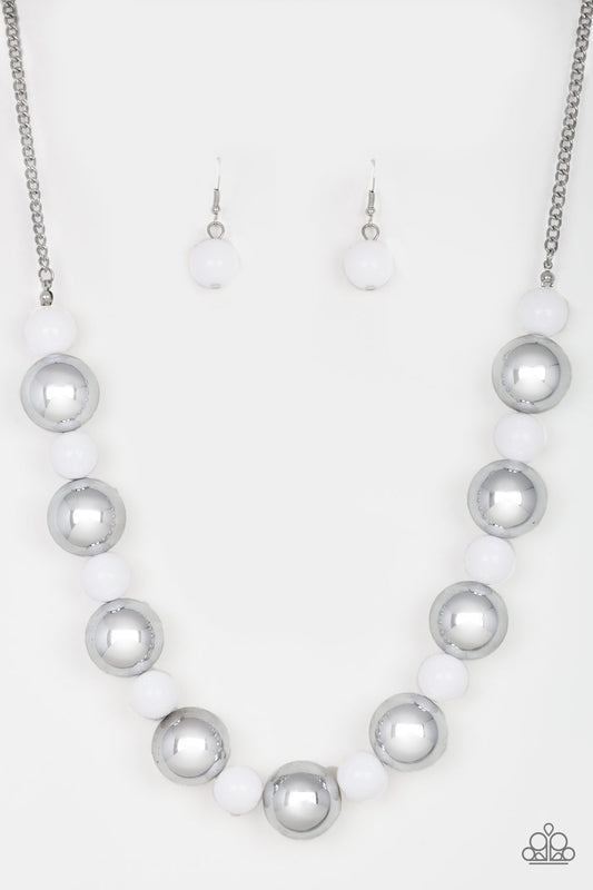 Top Pop - White Paparazzi Necklace